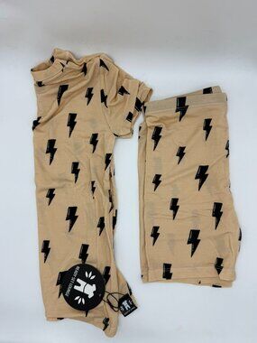 Ready Set Romper bamboo loungewear set in Thunderstruck 5-6y NWT